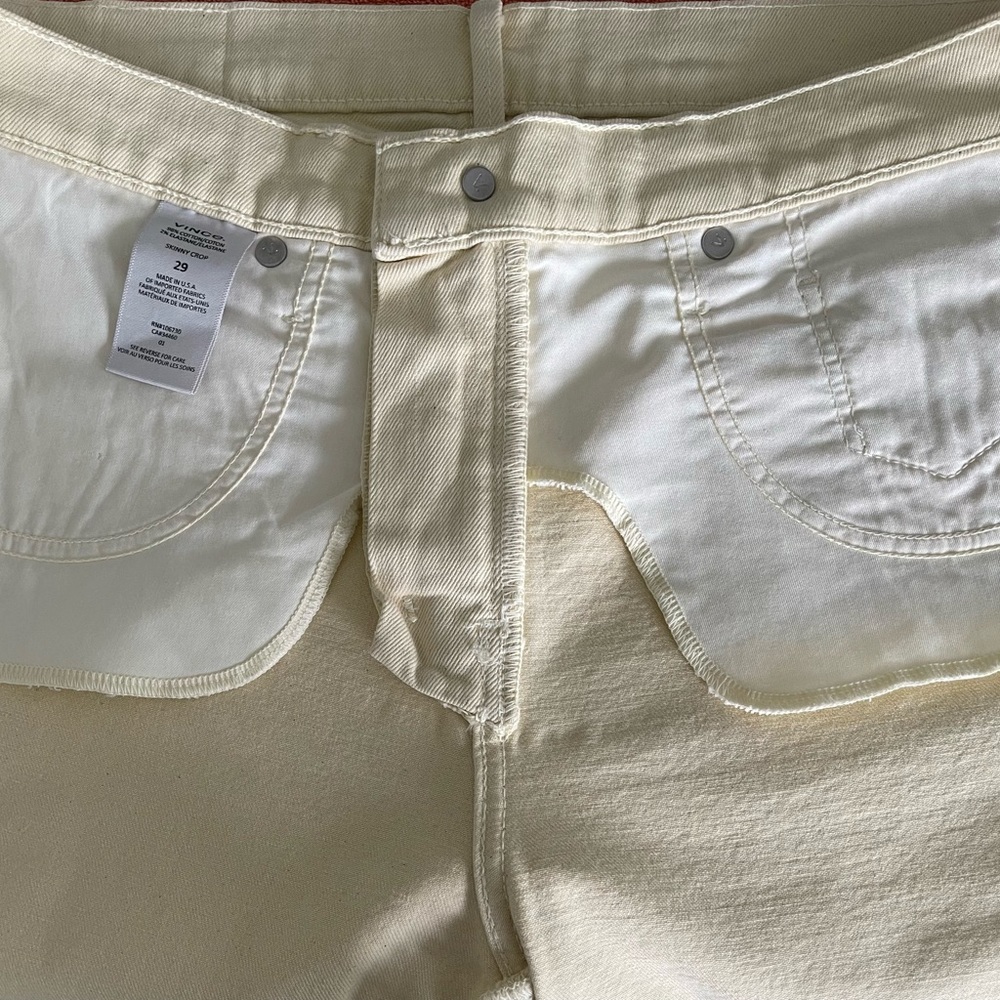 Vince- Off Yellow, Cropped Skinny